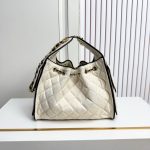 Chanel Hobo Drawstring Quilted Canvas Chain Shoulder Bag - Image 25