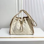 Chanel Hobo Drawstring Quilted Canvas Chain Shoulder Bag - Image 29