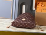 LV New Keeper Handbag with Curved Drawstring Tab & LV Circle Leather Patch - Image 4
