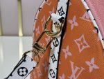 LV Speedy Handbag Large Logo Color‑block Monogram Canvas with Crossbody Strap - Image 7