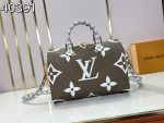LV Speedy Handbag Large Logo Color‑block Monogram Canvas with Crossbody Strap - Image 11
