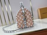 LV Speedy Handbag Large Logo Color‑block Monogram Canvas with Crossbody Strap - Image 13