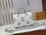 LV Speedy Handbag Large Logo Color‑block Monogram Canvas with Crossbody Strap - Image 14