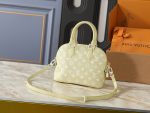 LV Alma BB Handbag Monogram with Detachable Crossbody Strap - Image 4