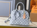LV Alma Large Handbag, LV Ski Collection, Monogram in Silver Tone, Detachable Shoulder Stra