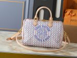 LV Speedy Handbag with Large Stamp Print & Detachable Crossbody Strap Large size