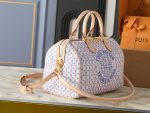 LV Speedy Handbag with Large Stamp Print & Detachable Crossbody Strap Large size - Image 3