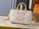 LV Speedy Handbag with Large Stamp Print & Detachable Crossbody Strap Large size - Image 11