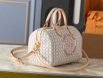 LV Speedy Handbag with Large Stamp Print & Detachable Crossbody Strap Large size - Image 12