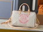LV Speedy Handbag with Large Stamp Print & Detachable Crossbody Strap Large size - Image 14