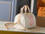 LV Speedy Handbag with Large Stamp Print & Detachable Crossbody Strap Large size - Image 15