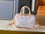 LV Speedy Handbag with Stamp Print & Detachable Crossbody Strap Medium size - Image 14