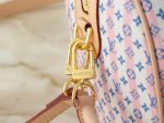 LV Speedy Handbag with Stamp Print & Detachable Crossbody Strap Medium size - Image 17