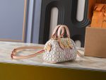 LV Speedy Handbag with Stamp Print & Detachable Crossbody Strap Small size - Image 3