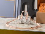 LV Speedy Handbag with Stamp Print & Detachable Crossbody Strap Small size - Image 4