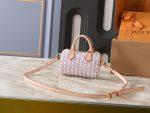 LV Speedy Handbag with Stamp Print & Detachable Crossbody Strap Small size - Image 13
