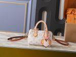 LV Crafty Speedy Nano Monogram Handbag with Detachable Crossbody Strap