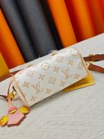 LV Crafty Speedy Nano Monogram Handbag with Detachable Crossbody Strap - Image 15