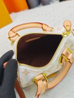 LV Crafty Speedy Nano Monogram Handbag with Detachable Crossbody Strap - Image 19