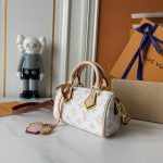 LV Crafty Speedy Nano Monogram Handbag with Detachable Crossbody Strap - Image 22