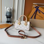 LV Crafty Speedy Nano Monogram Handbag with Detachable Crossbody Strap - Image 26