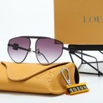 LOEWE Thin Metal Frame Sunglasses, Polygonal / Double‑Bridge Aviator - Image 4