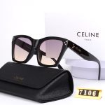 Celine Vintage Gradient Sunglasses, Polygonal With 3D LOGO & Large Square - Image 12