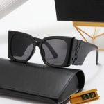 YSL Wide Temples 3D Metal Logo Sunglasses, Oversized Square / Vintage Cat‑Eye Round Styles - Image 8