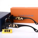 LV Large Square Metal‑Logo & One‑Piece Printed Mirror Shield Sunglasses - Image 4