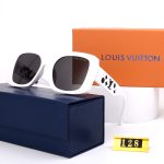 LV Large Square Metal‑Logo & One‑Piece Printed Mirror Shield Sunglasses - Image 3