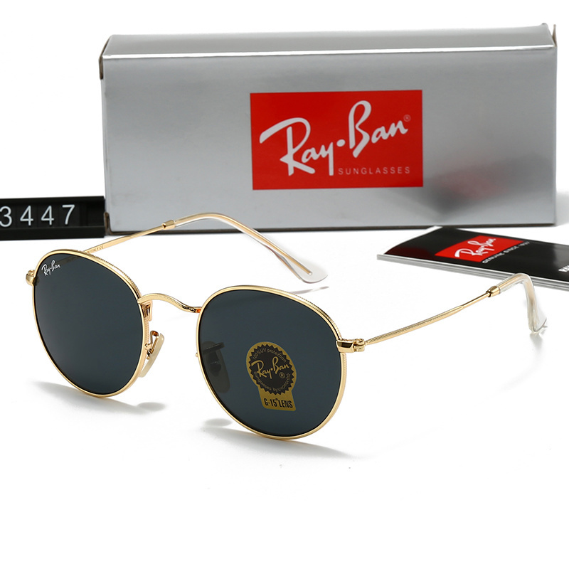 67d3658c Ray‑Ban Vintage Round Metal Frame Sunglasses UV‑Protection - Image 1