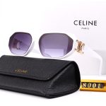 Celine Vintage Gradient Sunglasses, Polygonal With 3D LOGO & Large Square - Image 2