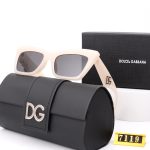 D&G Cat Eye Rectangular Metal Logo Sunglasses,Wide Temples - Image 5