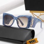 YSL Wide Temples 3D Metal Logo Sunglasses, Oversized Square / Vintage Cat‑Eye Round Styles - Image 10