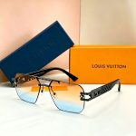 LV Gradient Polygonal Sunglasses Print‑Inlay/Hollow‑Carved Metal Frame - Image 11