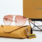 LOEWE Thin Metal Frame Sunglasses, Polygonal / Double‑Bridge Aviator - Image 2