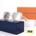 LV Large Square Metal‑Logo & One‑Piece Printed Mirror Shield Sunglasses - Image 6