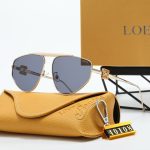 LOEWE Thin Metal Frame Sunglasses, Polygonal / Double‑Bridge Aviator - Image 5