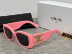 Celine 3D LOGO Vintage Oval/Rectangular Wide Temple Sunglasses - Image 5
