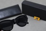 YSL Wide Temples 3D Metal Logo Sunglasses, Oversized Square / Vintage Cat‑Eye Round Styles - Image 14