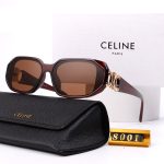Celine Vintage Gradient Sunglasses, Polygonal With 3D LOGO & Large Square - Image 5