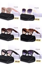 Celine Vintage Gradient Sunglasses, Polygonal With 3D LOGO & Large Square - Image 19