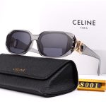 Celine Vintage Gradient Sunglasses, Polygonal With 3D LOGO & Large Square - Image 6