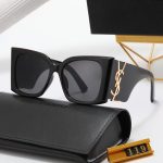YSL Wide Temples 3D Metal Logo Sunglasses, Oversized Square / Vintage Cat‑Eye Round Styles