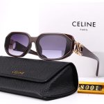 Celine Vintage Gradient Sunglasses, Polygonal With 3D LOGO & Large Square - Image 7