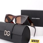 D&G Cat Eye Rectangular Metal Logo Sunglasses,Wide Temples - Image 7