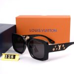 LV Large Square Metal‑Logo & One‑Piece Printed Mirror Shield Sunglasses - Image 7