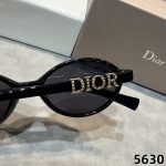 Dior Vintage Fashion Trend Prominent 3D Logo Temple Oval Lenses Sunglasses - Image 3
