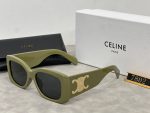Celine 3D LOGO Vintage Oval/Rectangular Wide Temple Sunglasses - Image 3