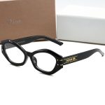 Dior Vintage Fashion Trend Metal Accent Sunglasses, Cat‑Eye/Polygonal/Square - Image 6